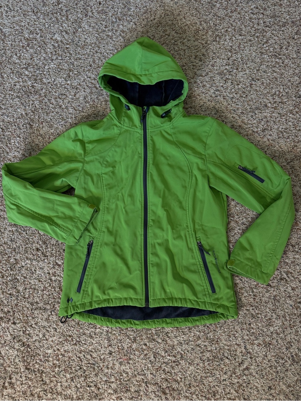 Black Diamond women’s winter jacket sz M green fleece lined
